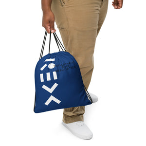 TBA-Blue Drawstring bag
