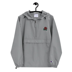 Rose Embroidered Packable Jacket