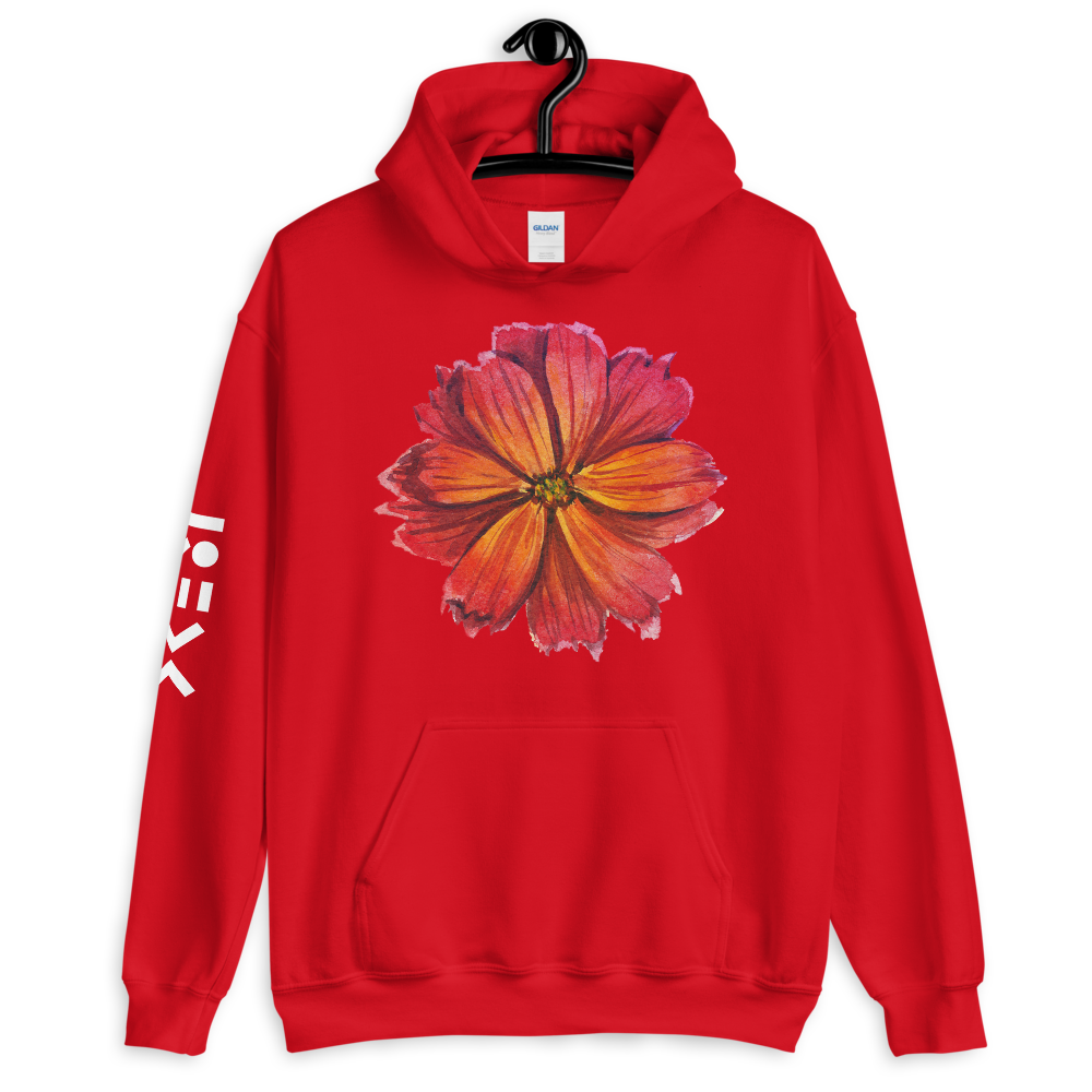 Red Floral Unisex Hoodie